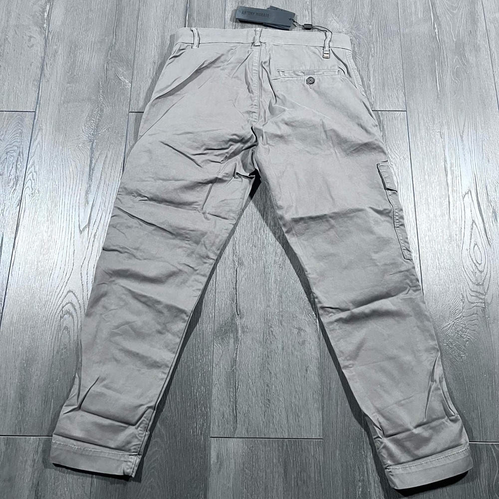 NEW Antony Morato Mens Cargo Pants 30x26 European Style Button Fly Army Green UK - Picture 3 of 10